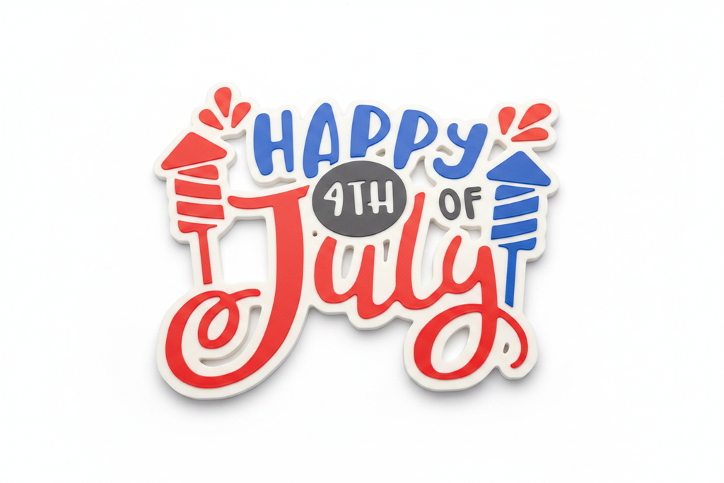 4th of July Wall Hanger - White Background