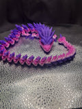 Purple & Pink Crystal Articulating Dragon – Fully Flexible 3D-Printed Collectible