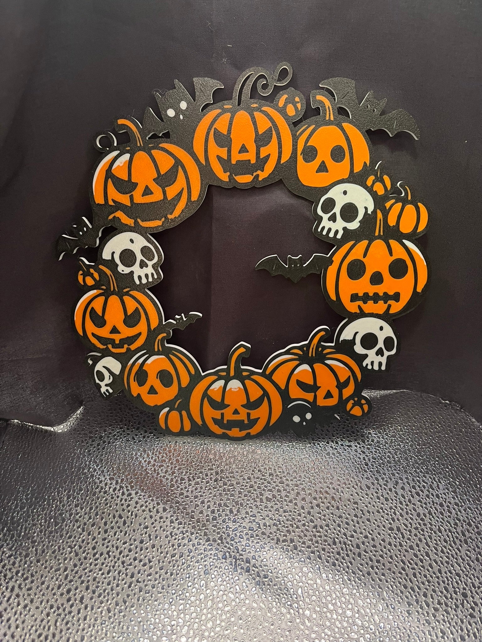 Pumpkin & Skull Wall Hanger – 3D-Printed Halloween Décor