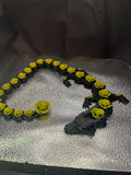 Yellow & Black Rose Articulating Dragon – Fully Flexible 3D-Printed Collectible