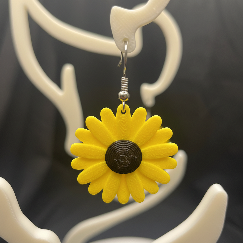Black-Eyed Susan Earrings - Detail