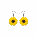 Black-Eyed Susan Earrings - White Background