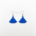 Blue Diamond Earrings - White Background