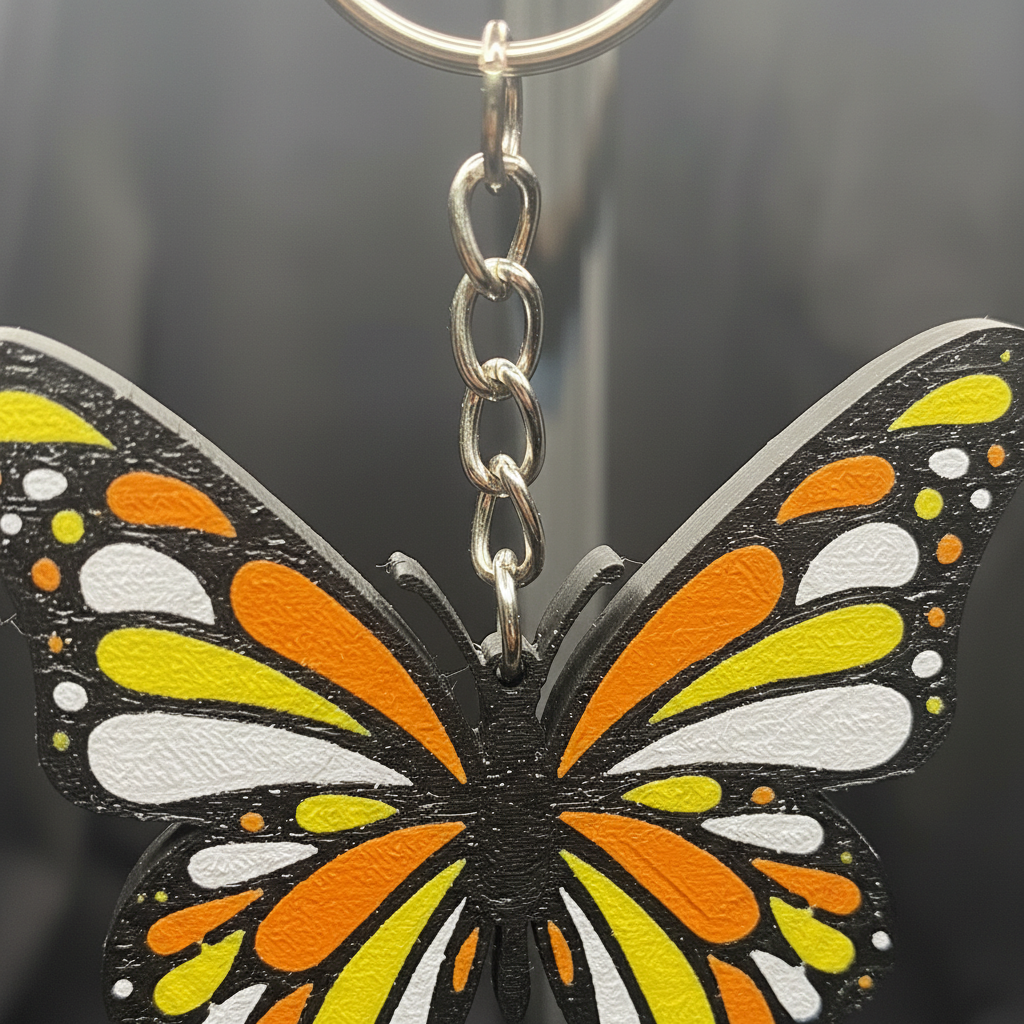 Butterfly Keychain - Detail