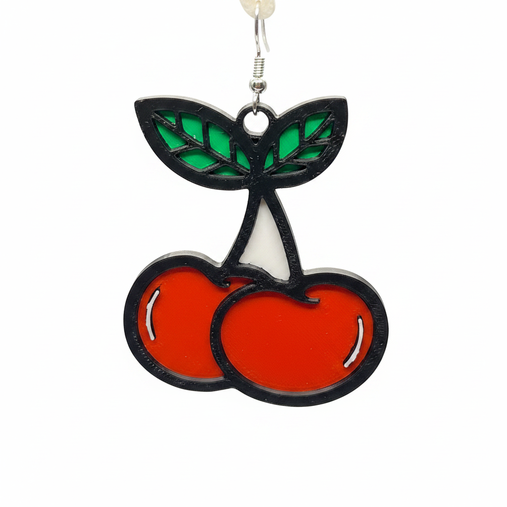 Cherry Earrings - Detail