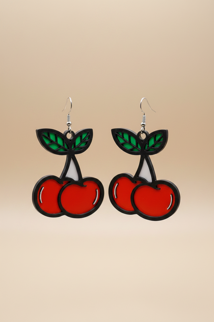 Cherry Earrings - Lifestyle
