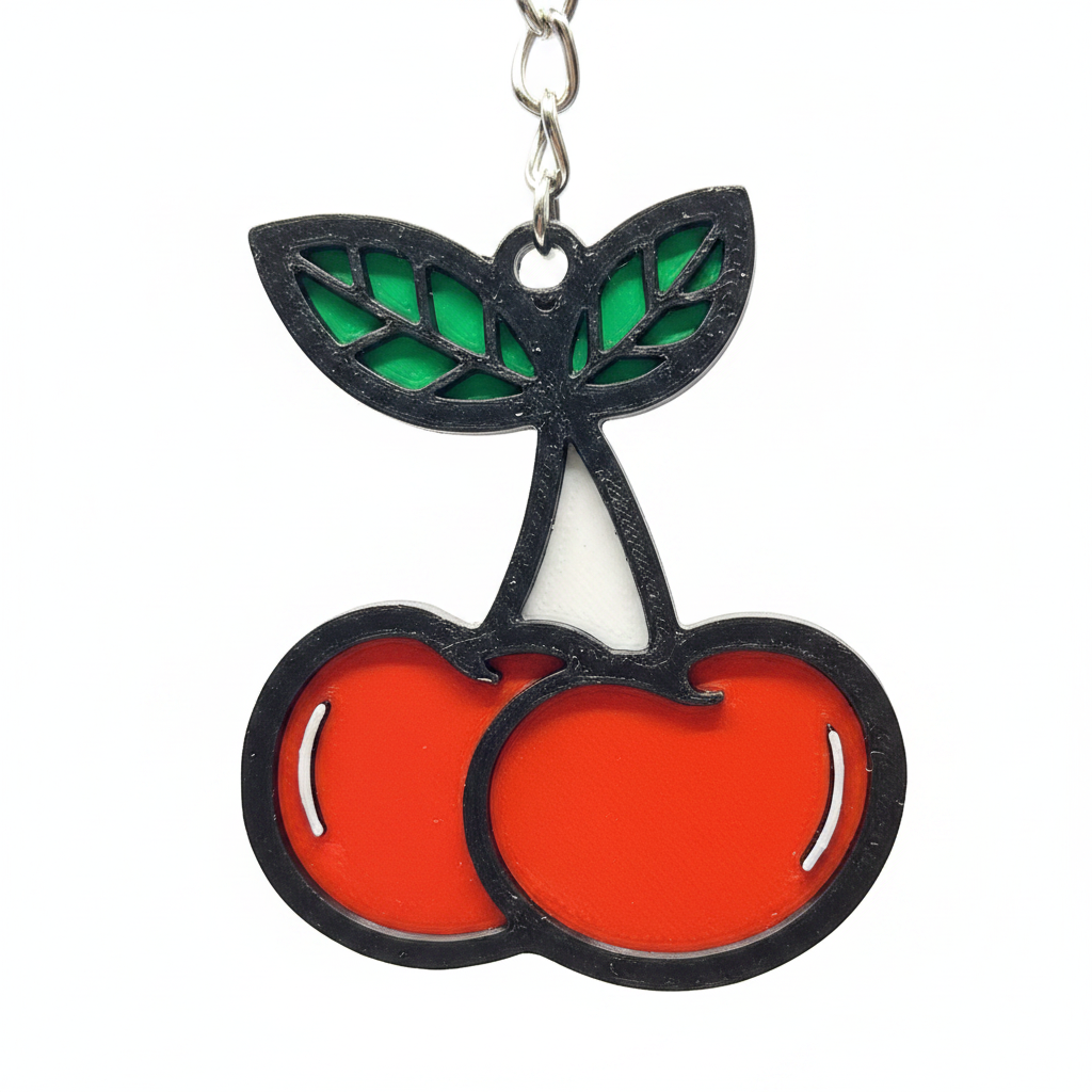 Cherry Keychain - Detail