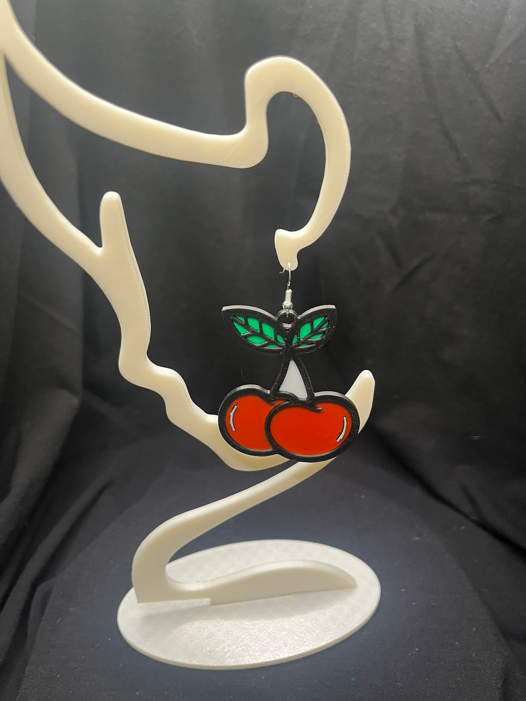 3D Printed Cherry Earrings