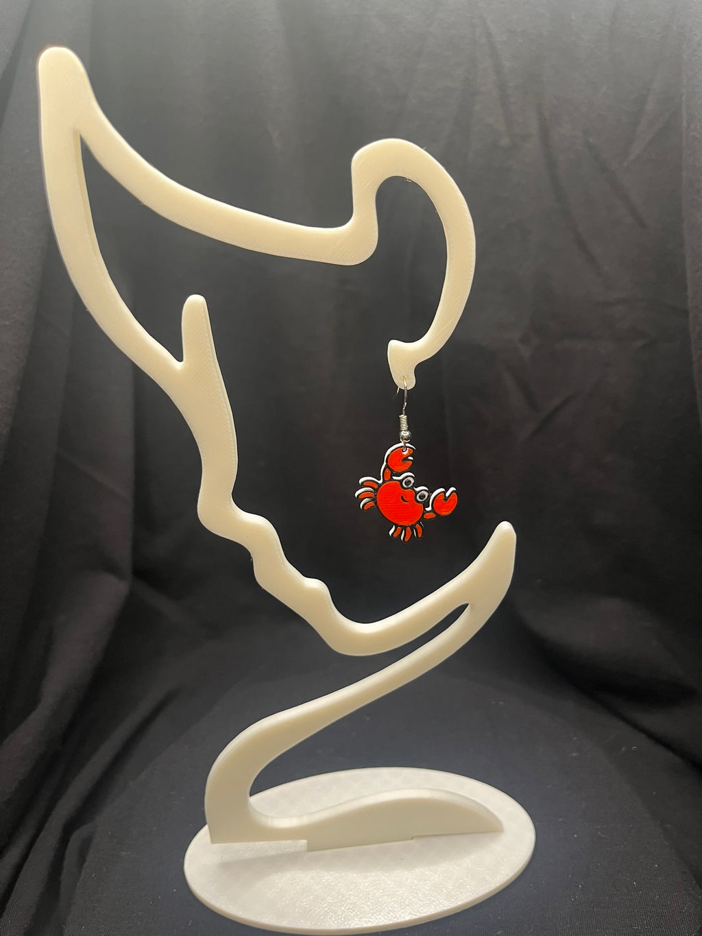 3D Printed Red Crab Earrings