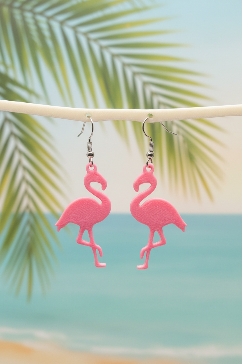 Flamingo Earrings - Lifestyle
