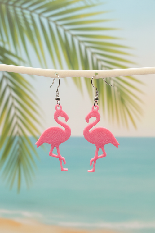 Flamingo Earrings - Lifestyle