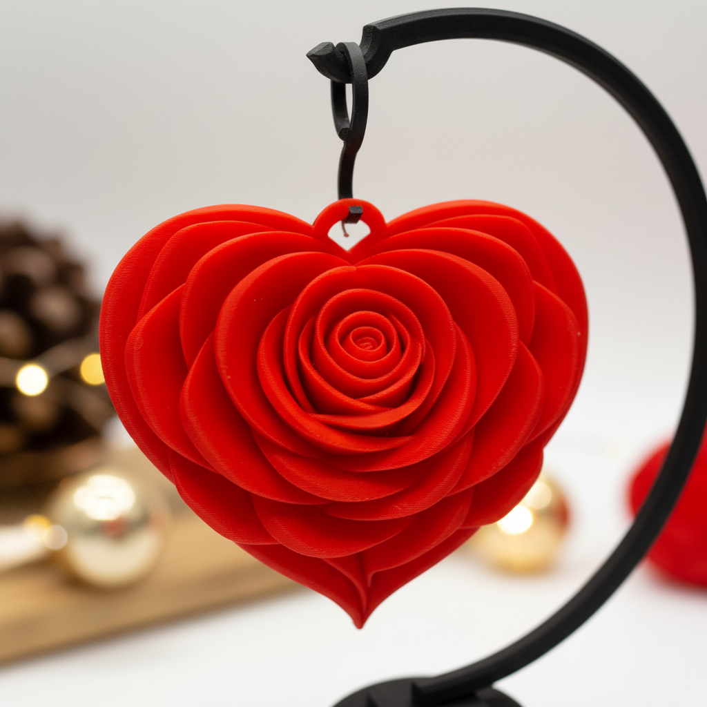 Floating Red Heart - Detail