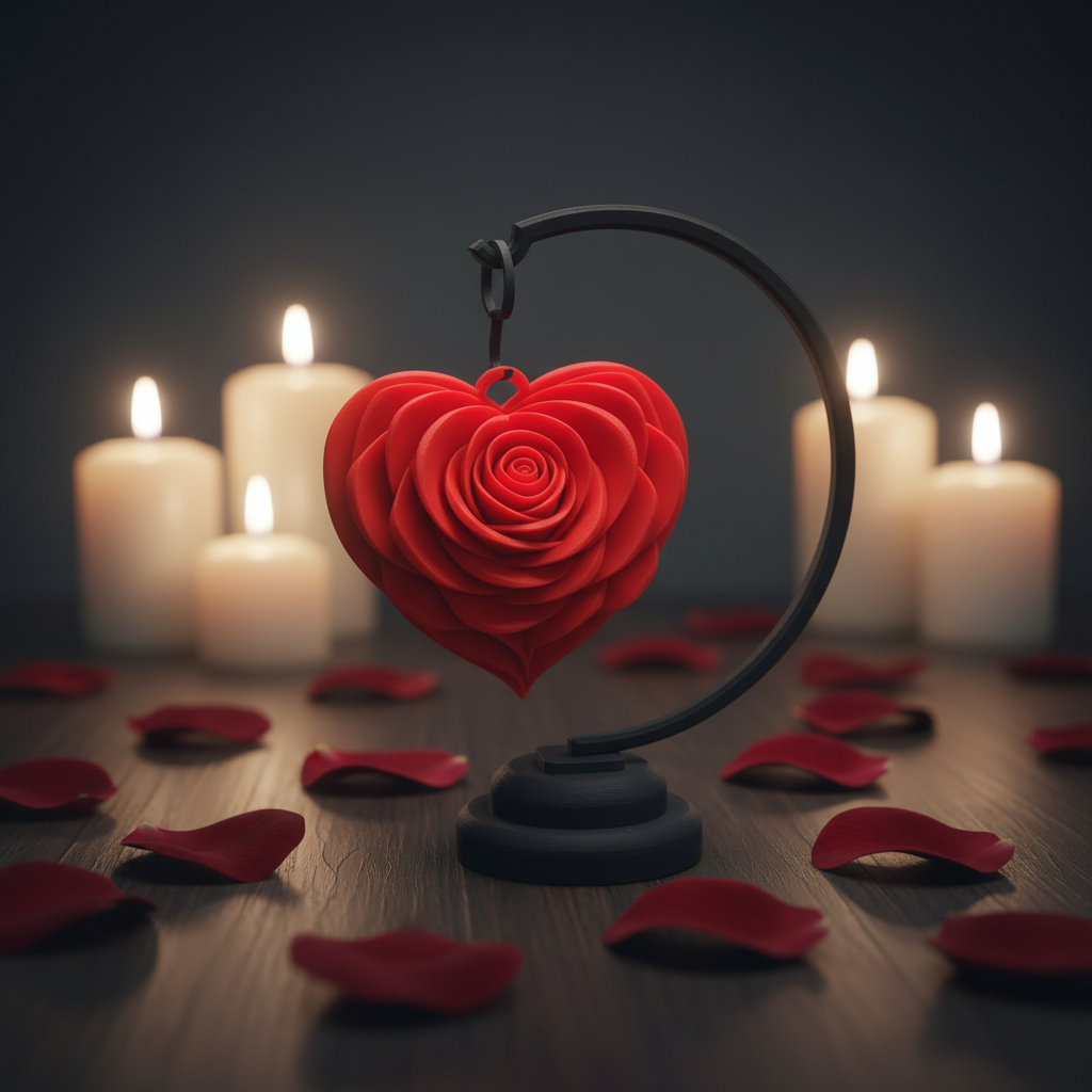 Floating Red Heart - Romantic