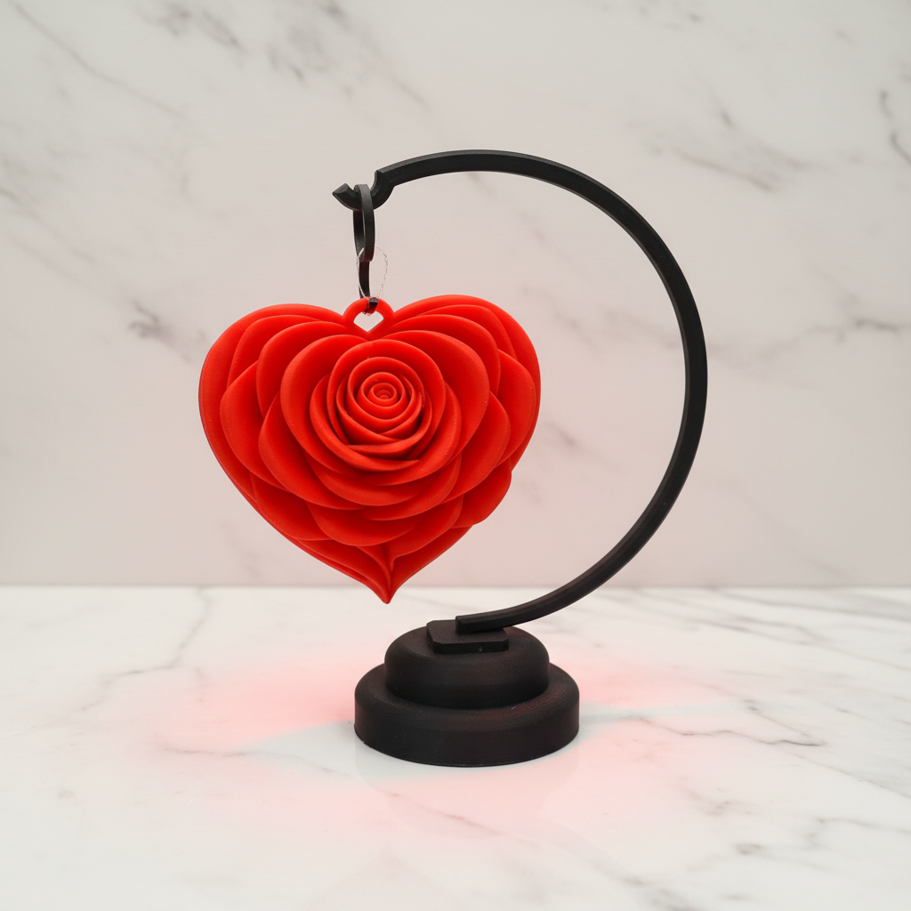 Floating Red Heart - Studio