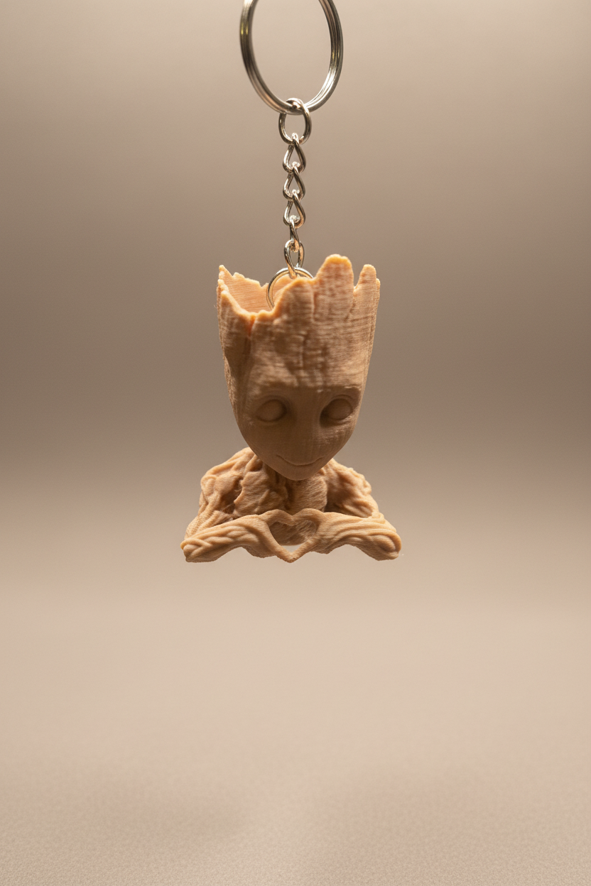 Groot Love Keychain - Lifestyle