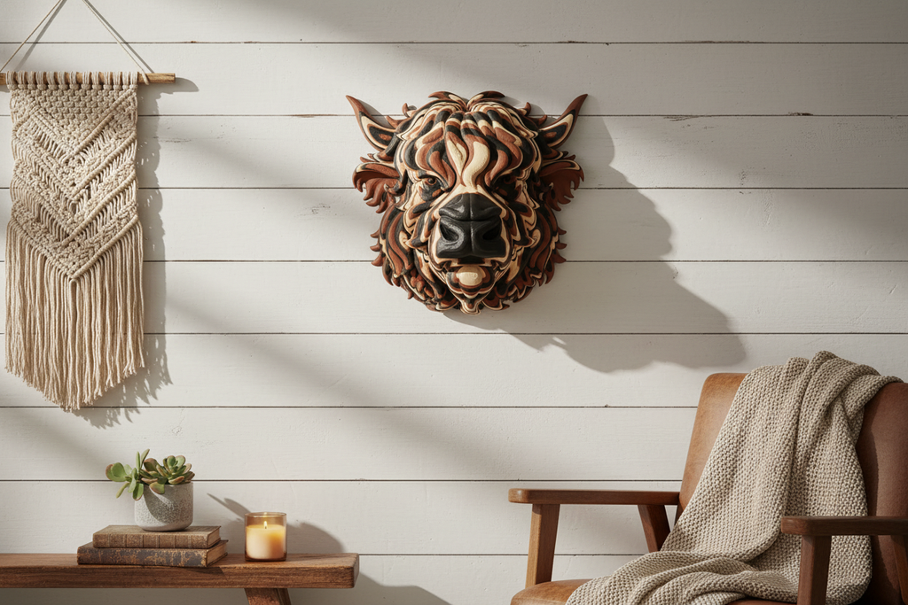 Highland Cow Wall Hanger - Lifestyle