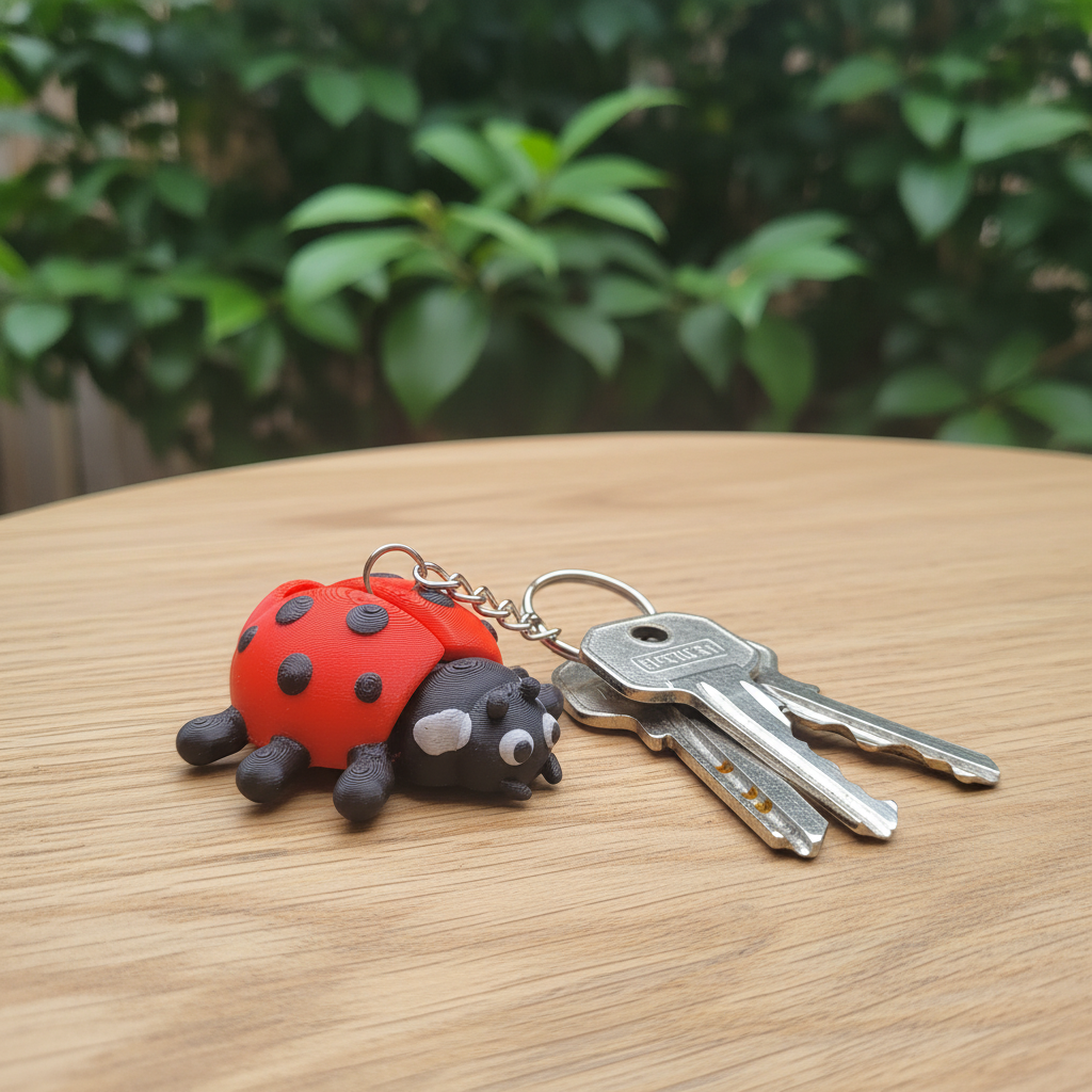 Ladybug Keychain - Lifestyle