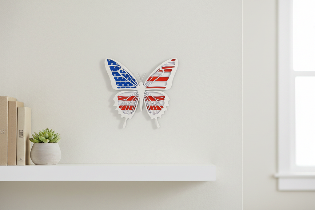 Patriotic Butterfly Wall Hanger - Lifestyle