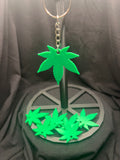 3D Printed Pot Leaf Keychain