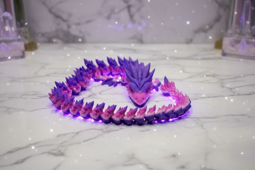 Purple & Pink Crystal Dragon - Lifestyle