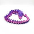 Purple & Pink Crystal Dragon - White Background