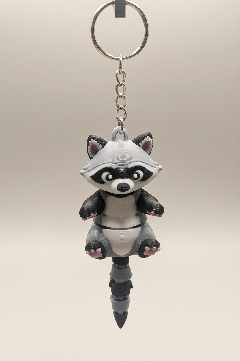 Raccoon Keychain - Lifestyle