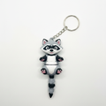Raccoon Keychain - White Background