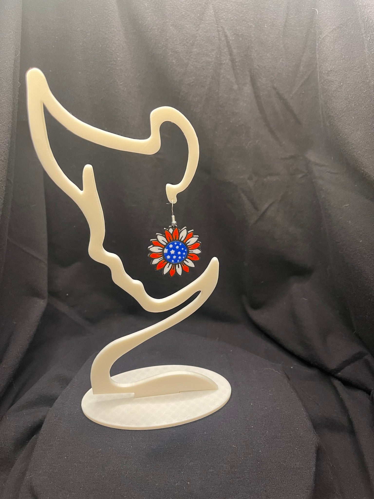 patriot sunflower earrings