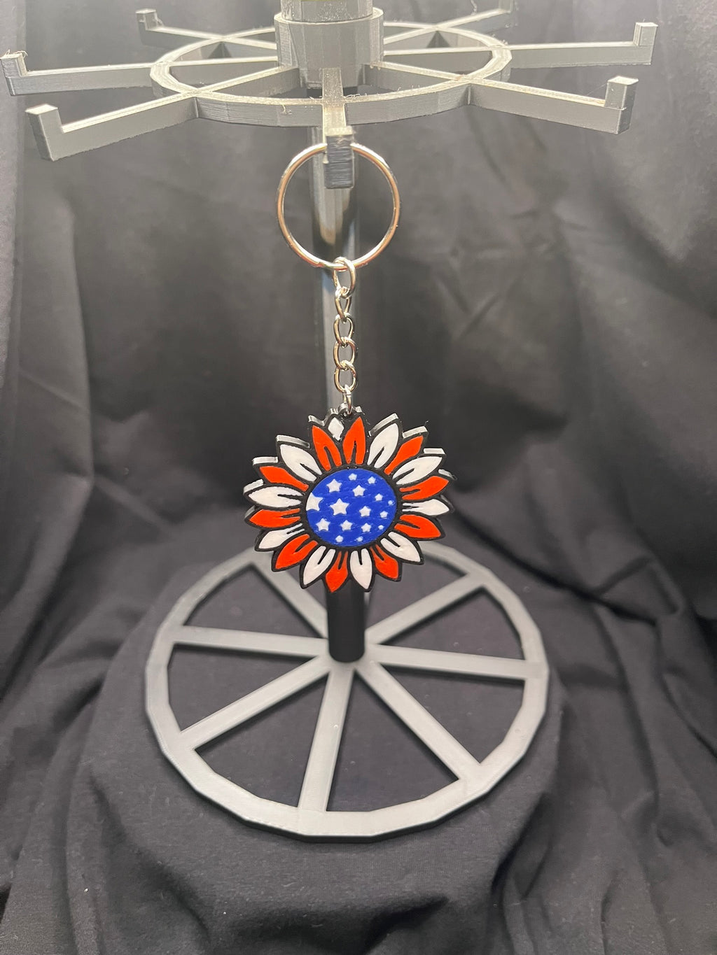 Patriot sunflower keychain