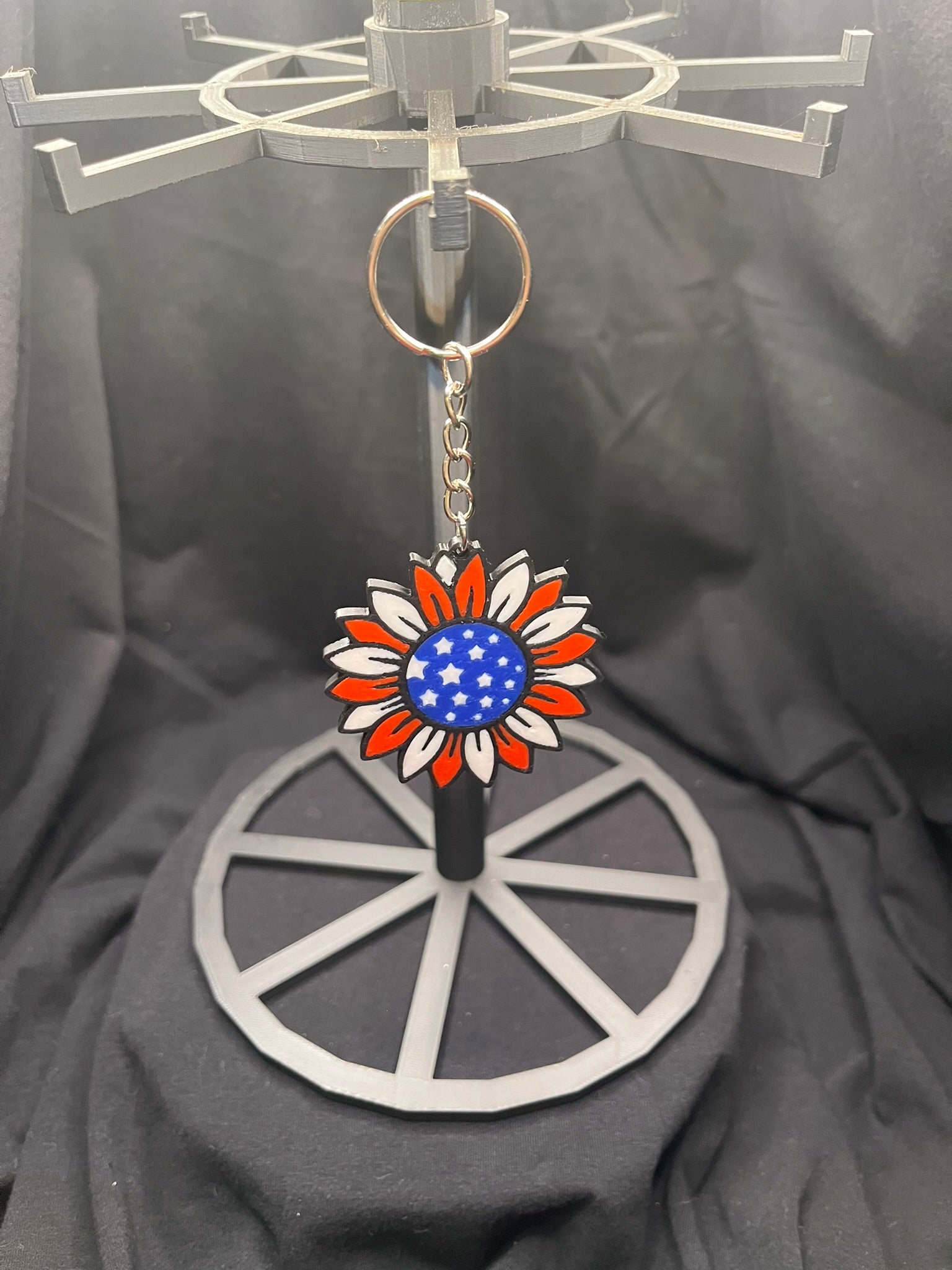 Patriot sunflower keychain