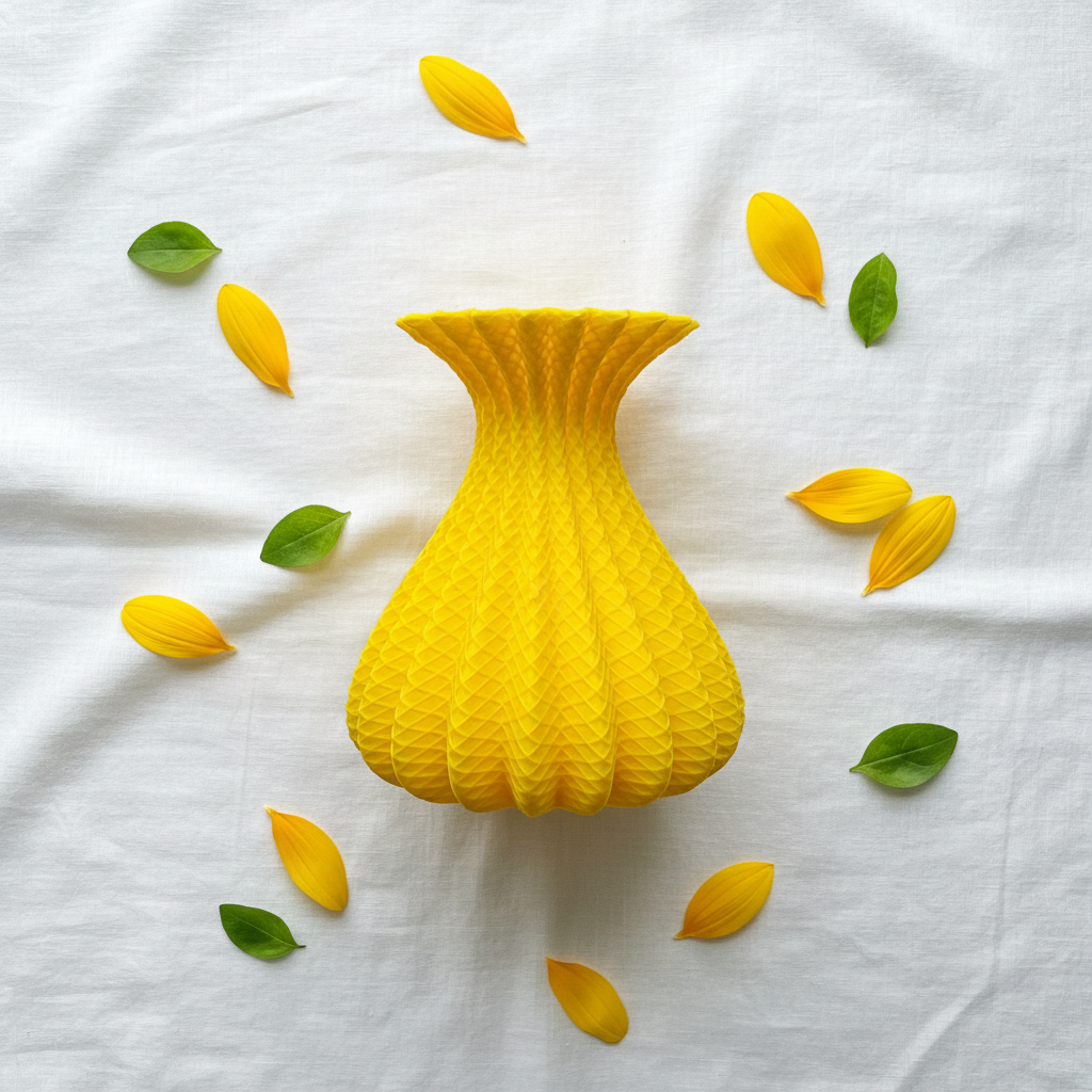 Sunflower Vase - Flat Lay